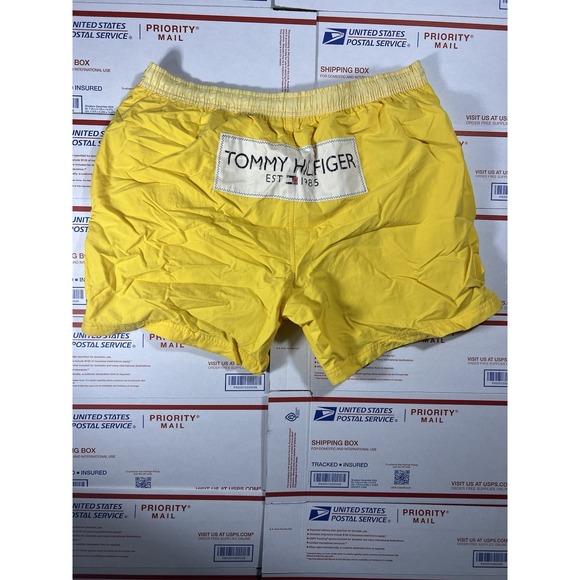 Tommy Hilfiger Other - Vintage Y2K Tommy Hilfiger Athletica Mens Yellow Swim Trunks Shorts Size L‎